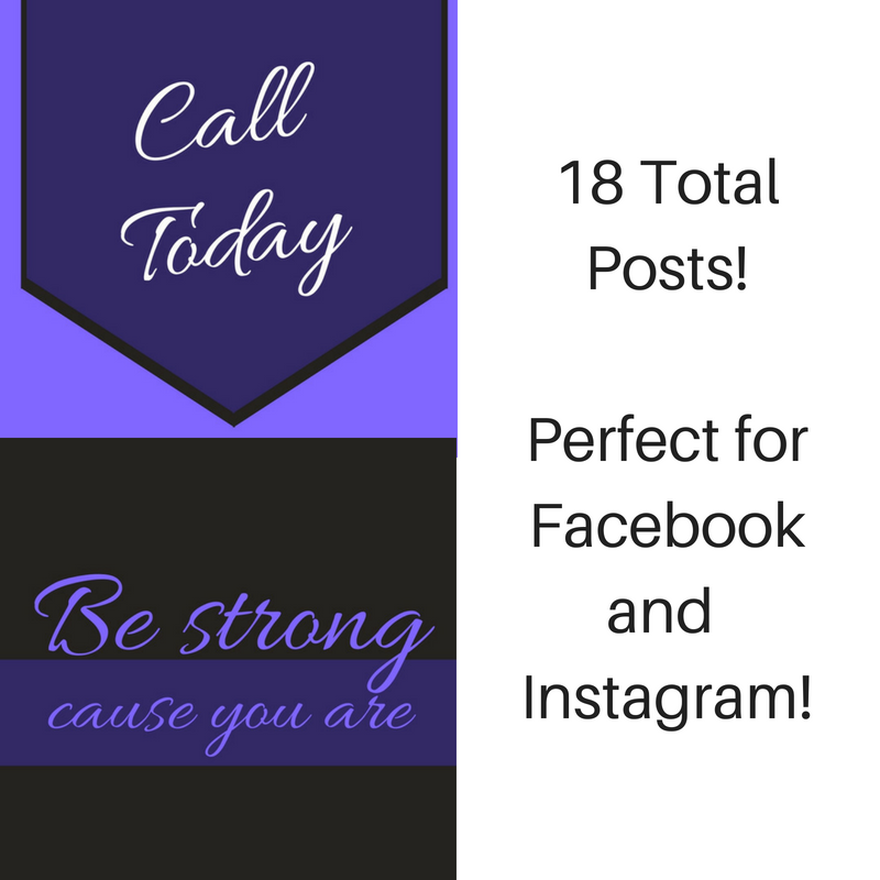 Dark, light purple, and black Fitness Motivational Social Media Pack - Image 2