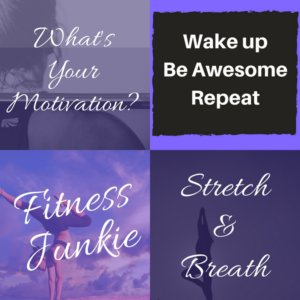Dark, light purple, and black Fitness Motivational Social Media Pack
